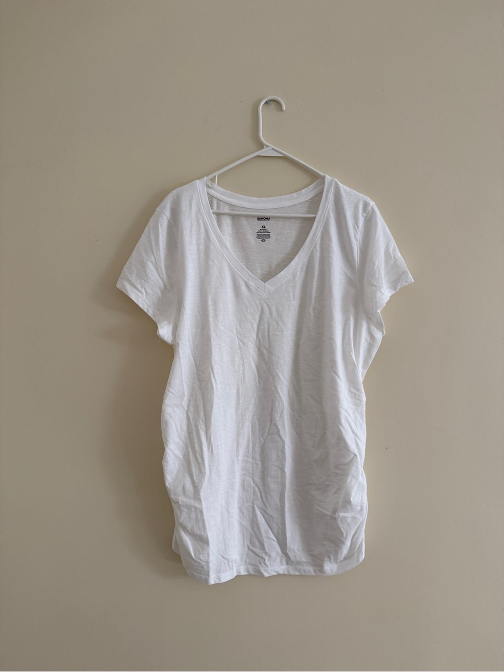 Maternity Women's White V-Neck Tee